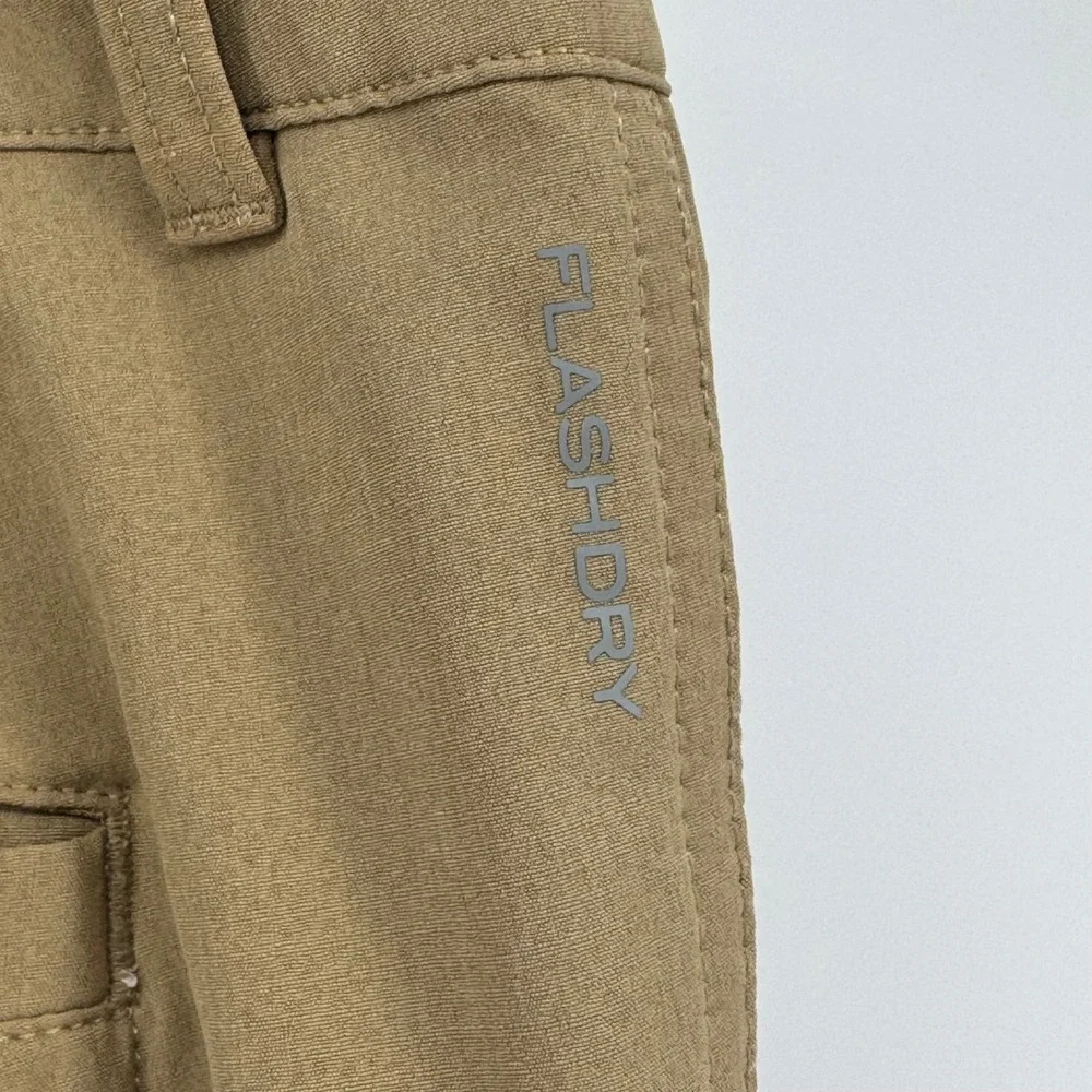 The North Face Mens 38 FlashDry Hiking Shorts Khaki Tan Stretch Cargo Outdoor